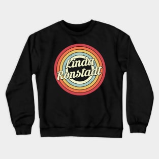 Linda Proud Name Retro Rainbow Tribute Crewneck Sweatshirt